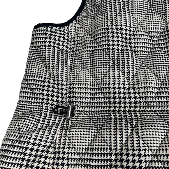 Croft & Barrow plus size 1x black & white houndstooth thin puffer vest EUC - Picture 10 of 15